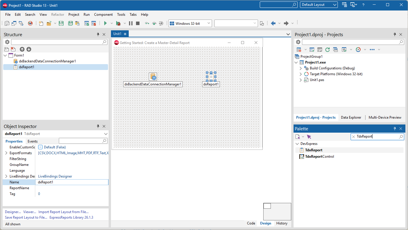 VCL Reports: A Form with Required Components