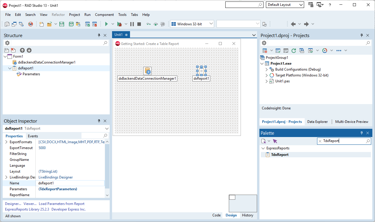 VCL Reports: A Form with Required Components