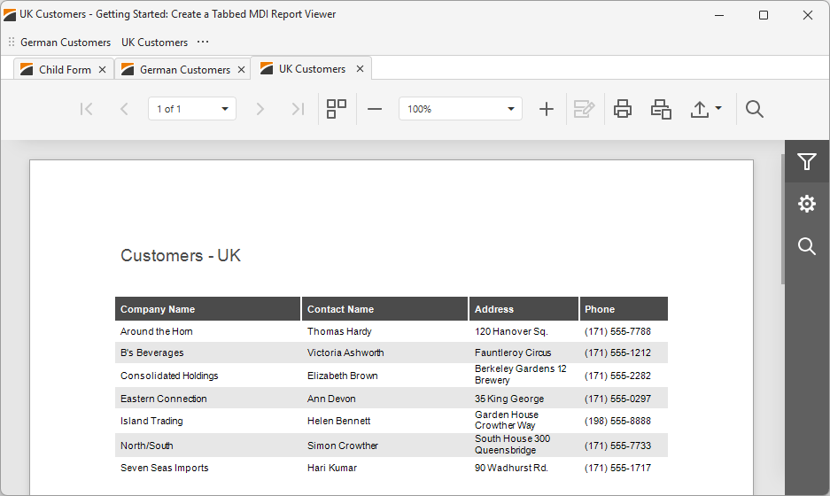 VCL Reports: A DevExpress Report Control-Powered Multi-Document Interface App