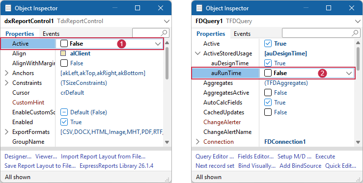 VCL Reports: Data Loading Optimization Settings for FireDAC
