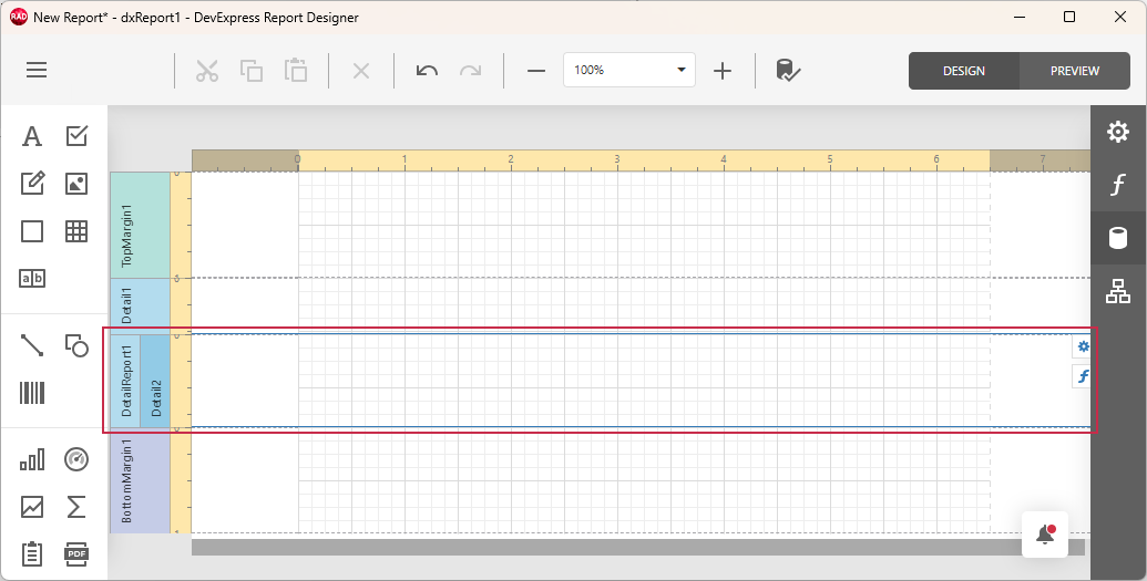 VCL Reports: Report Designer — The Basic Master-Detail Report Layout Structure