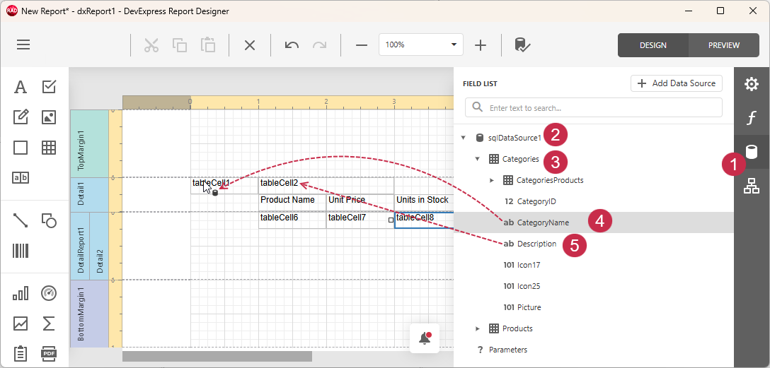 VCL Reports: Report Designer — Bind the Master Table to Data