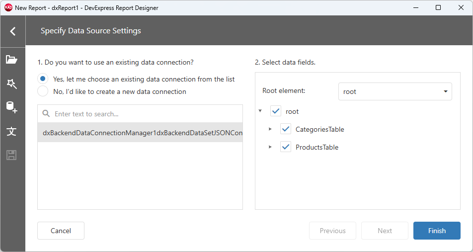 VCL Reports: Report Designer — Add Two Tables as a Single Data Source