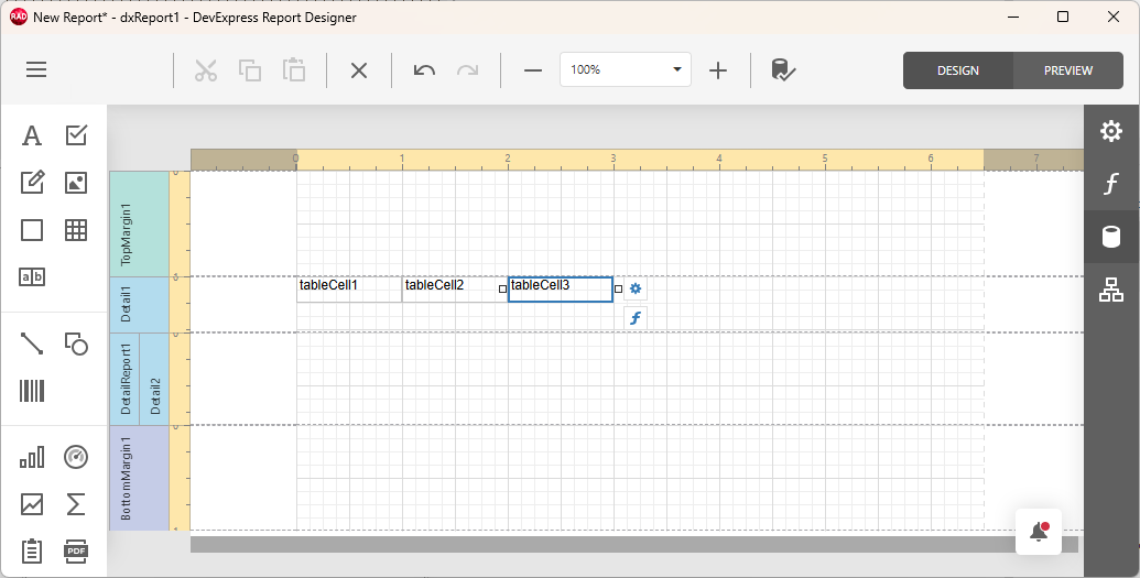 VCL Reports: Report Designer — Delete the Last Cell