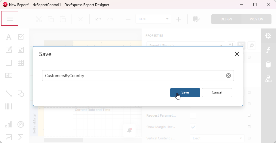 VCL Reports: Report Designer — Save the Report Layout Definition