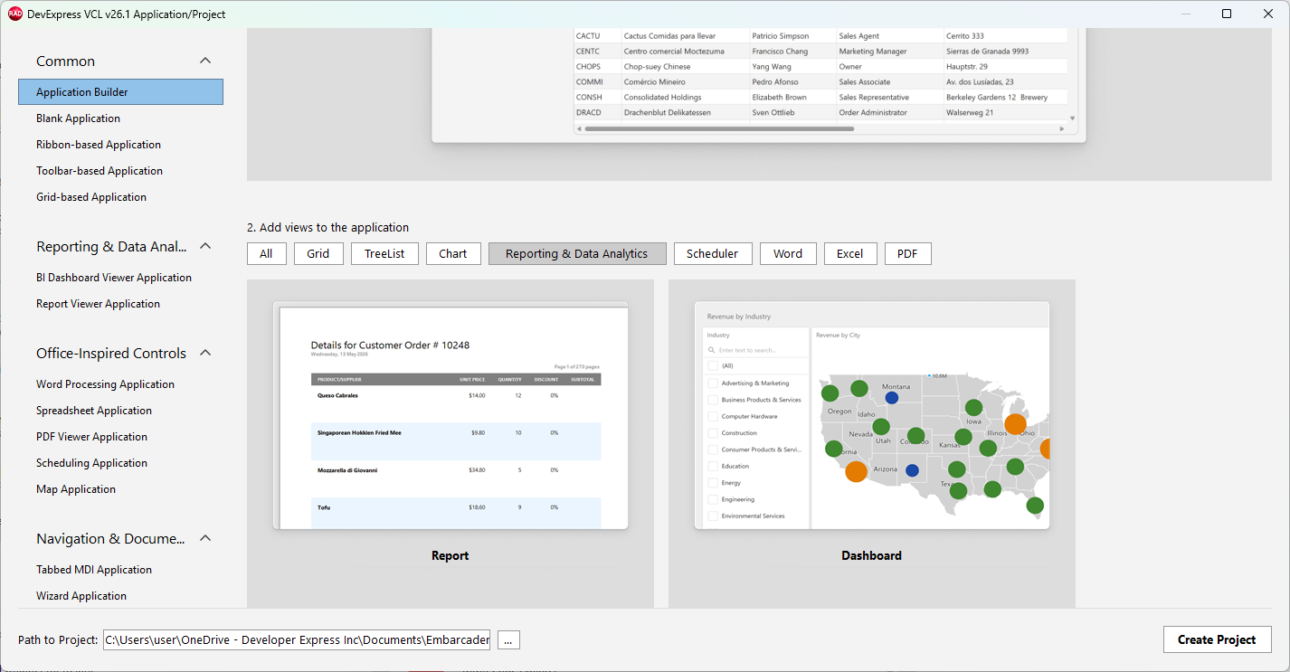 VCL Reports: The "Reporting & Data Analytics" Category in the "Application Builder" Template