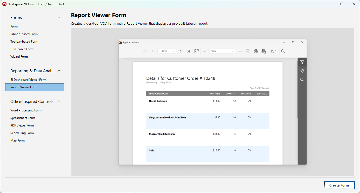 VCL Reports: The "Report Viewer Form" Template