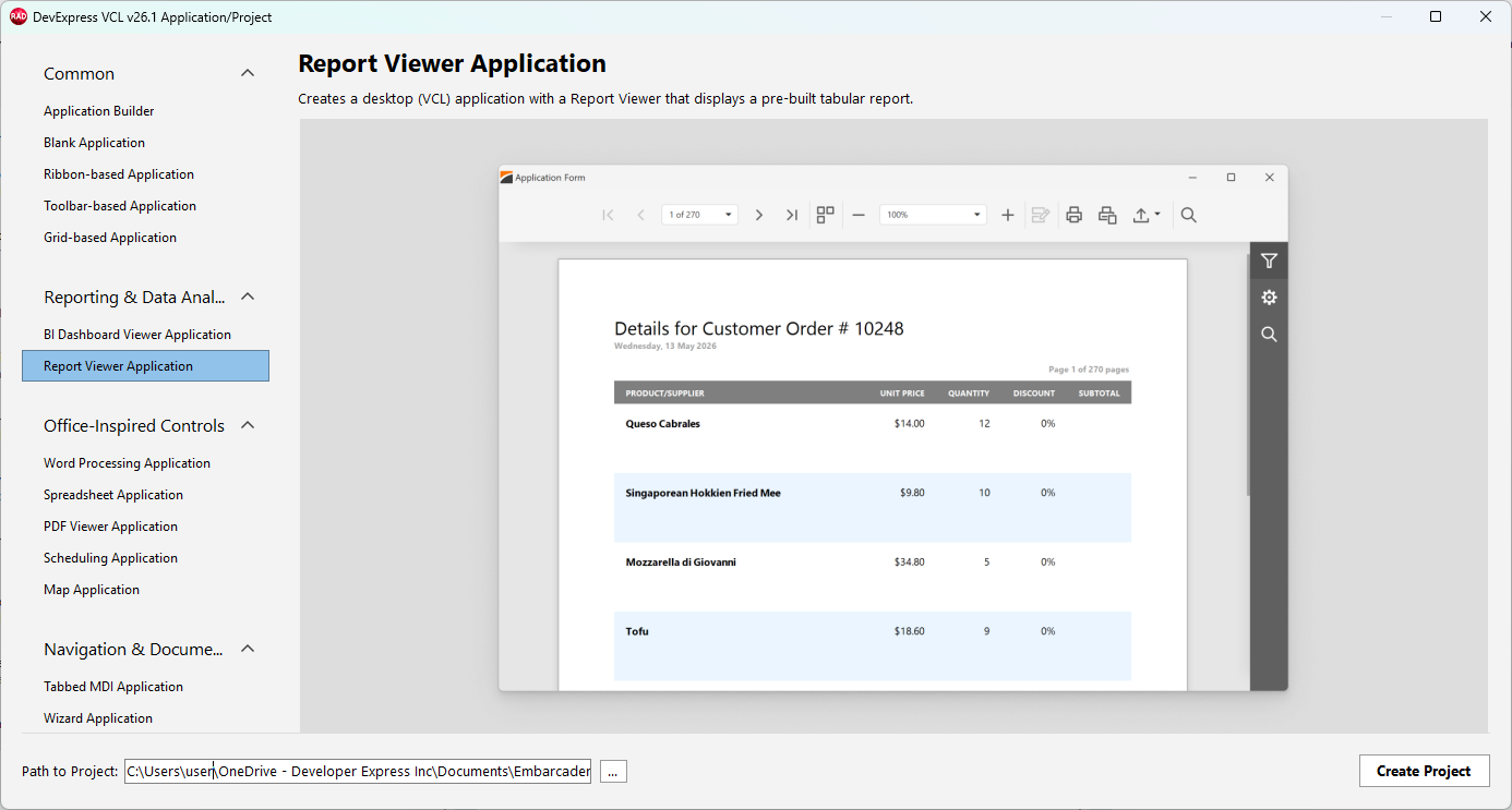 VCL Reports: The "Report Viewer Application" Template