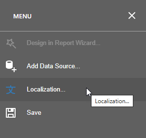 VCL Reports: Open the Localization Editor