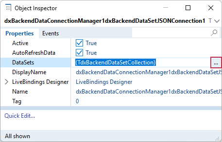 VCL Reports: Display the "Collection Editor" Dialog for the Created Dataset Connection Component