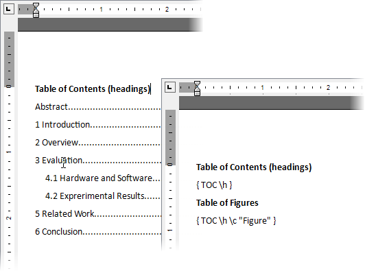 A Table of Contents Example