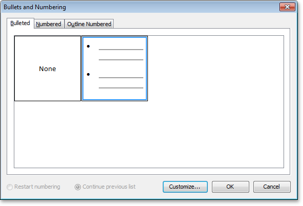 VCL Rich Edit Control: The Bullets and Numbering Dialog