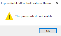 VCL Rich Edit: Failed Password Confirmation