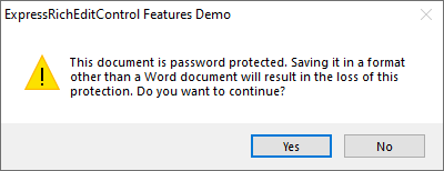 VCL Rich Edit: Password Protection Loss Confirmation