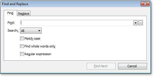 VCL Rich Edit Control: The Find and Replace Dialog - Find Tab