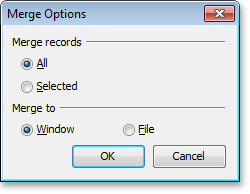 VCL Rich Edit Control: The Merge Options Dialog Window