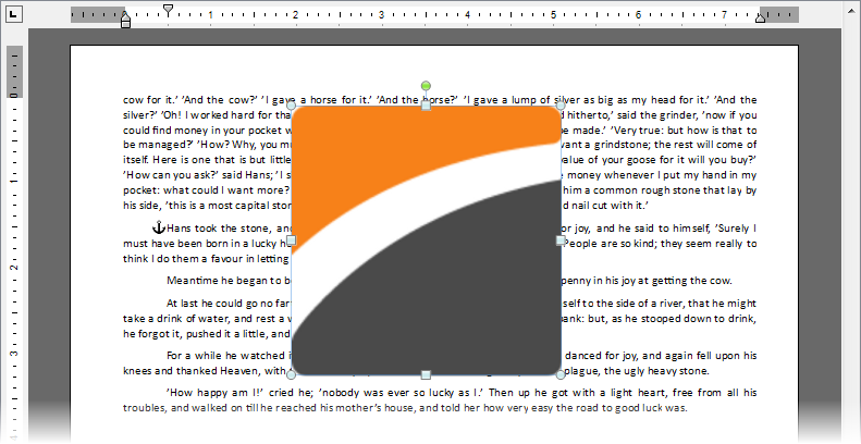 VCL Rich Edit Control: A Set Floating Object In Front of Text Wrap Operation Example