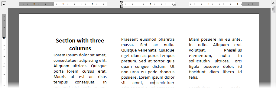 VCL Rich Edit Control: A Three-Columned Document Section