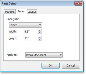 VCL Rich Edit Control: The Page Setup Dialog - Paper