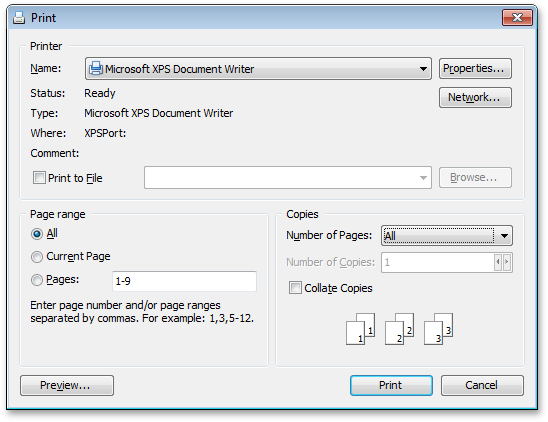 VCL Rich Edit Control: The Print Dialog