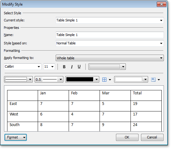 VCL Rich Edit Control: The Modify Style Dialog