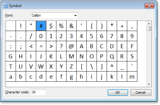 VCL Rich Edit Control: The Symbol Dialog