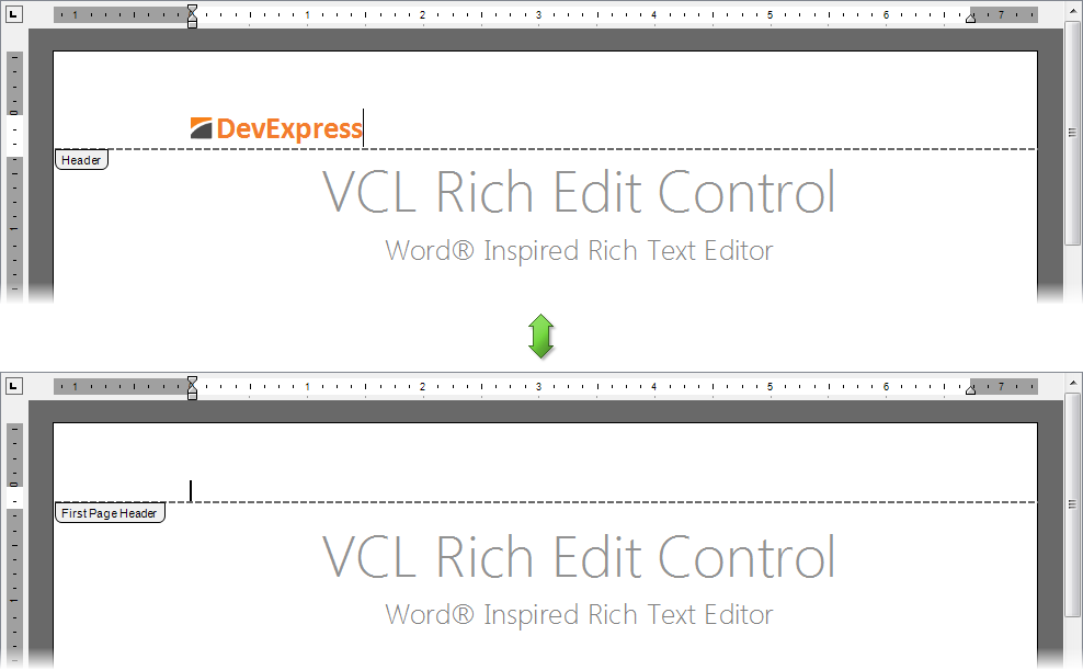 VCL Rich Edit Control: A Different First Document Page