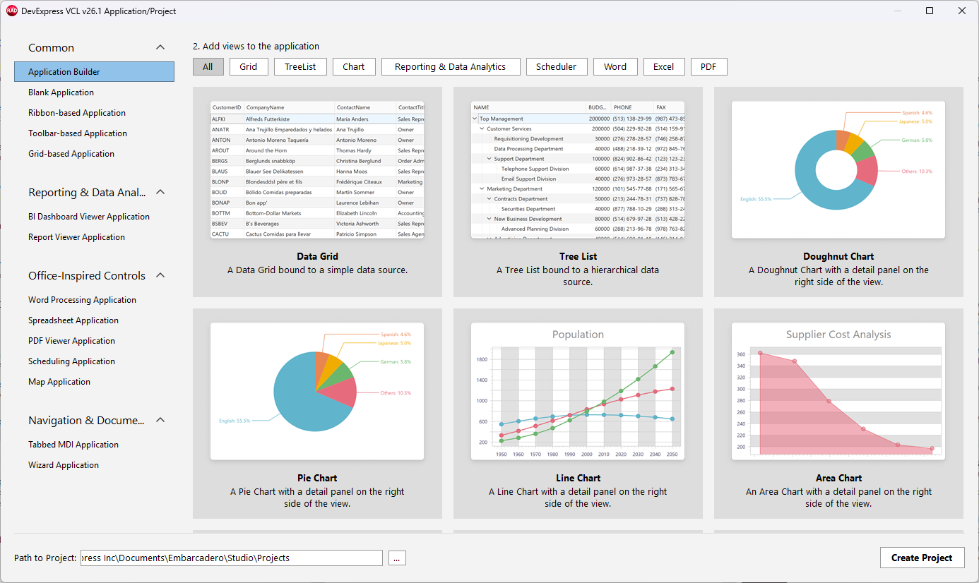 VCL Rich Edit: All "Application Builder" Categories