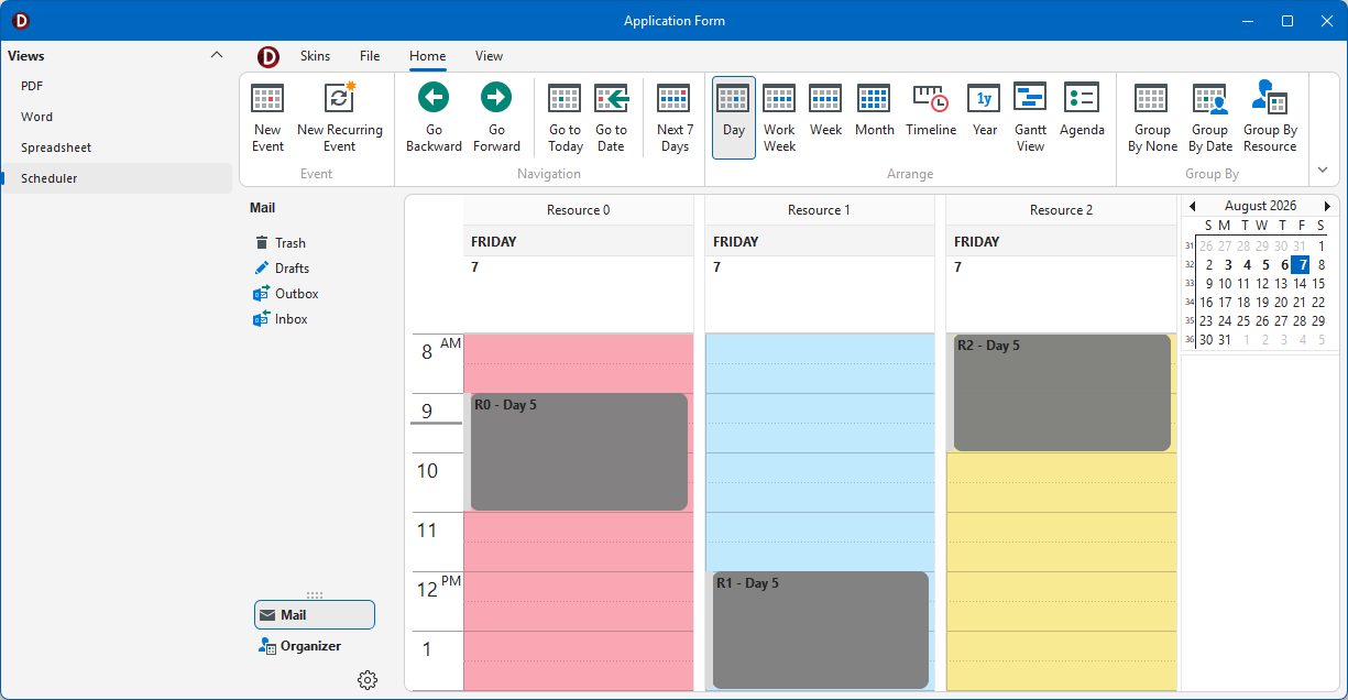 VCL Scheduler: A Multi-View Application Example