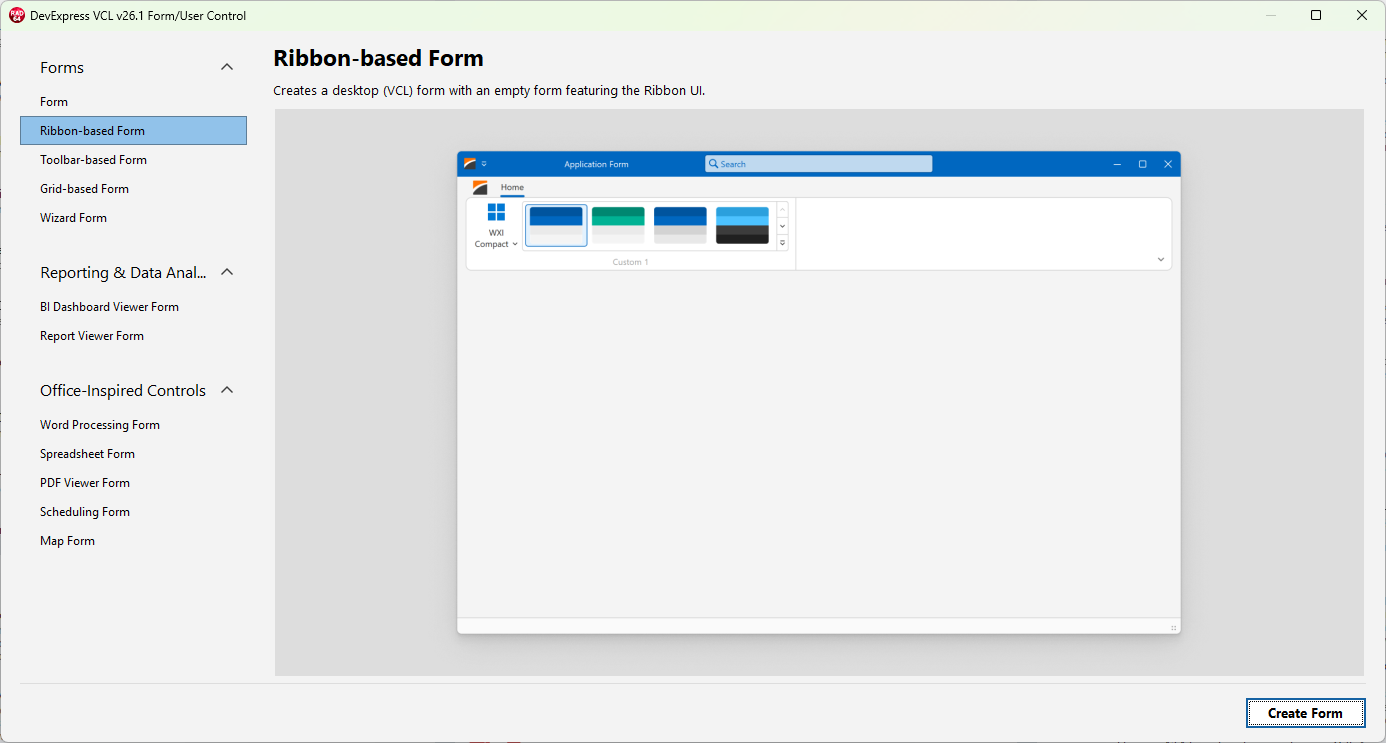 VCL Template Kit — The "Form/User Control" Wizard
