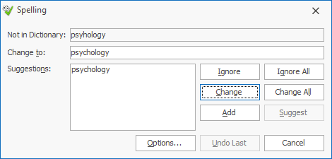 Outlook-Style Spelling dialog