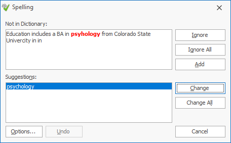 Word-Style Spelling Dialog