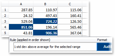 VCL SpreadSheet: Above Average on Standard Deviation