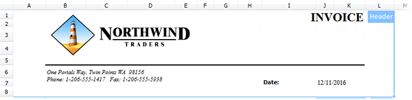 VCL SpreadSheet: A Header Section Layout Example