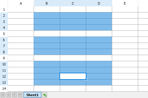 Expand Cell Selection Example