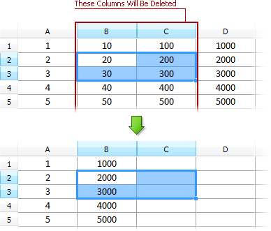 VCL SpreadSheet: A Delete Columns Operation Example