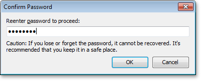 The Confirm Password Dialog