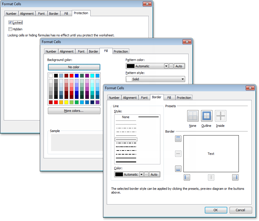 Format Cells Dialog