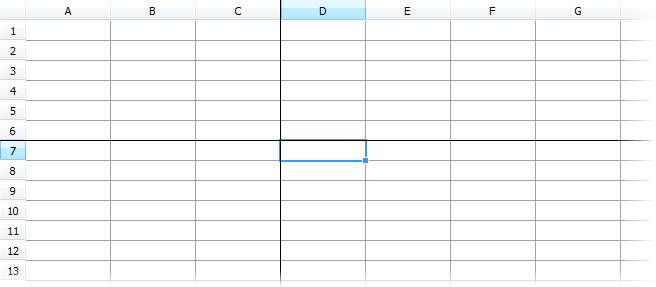 VCL SpreadSheet: A Freeze Panes Operation Example