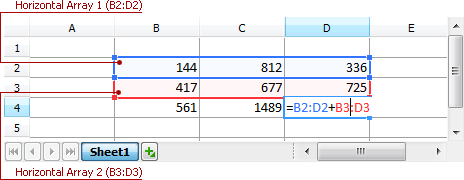 Horizontal Arrays as Arguments