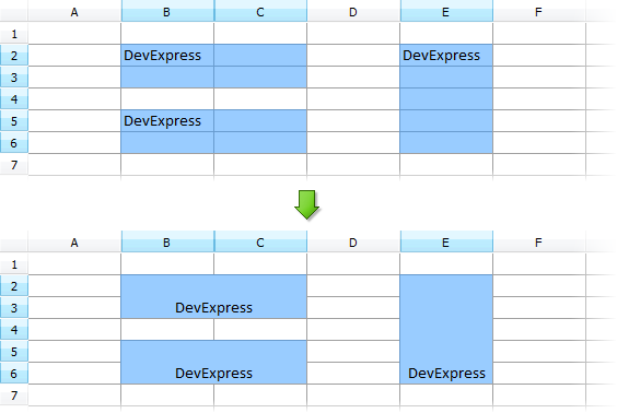 VCL SpreadSheet: A Merge Cells and Center Operation Example