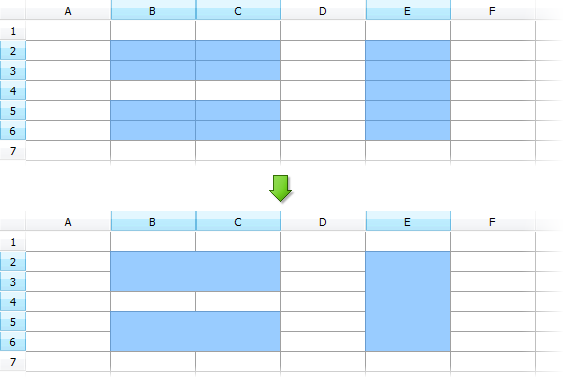 VCL SpreadSheet: A Merge Cells Operation Example