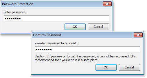 The Password Dialog