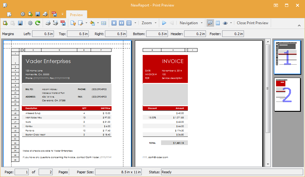 VCL SpreadSheet: The Print Preview Dialog