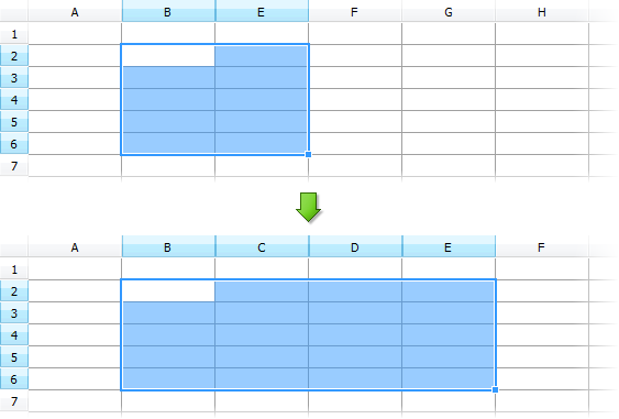 VCL SpreadSheet: An Unhide Columns Operation Example