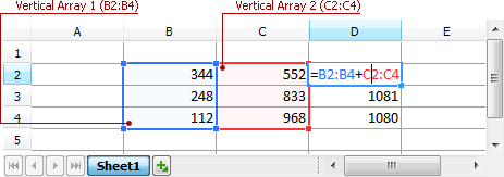 Vertical Arrays as Arguments