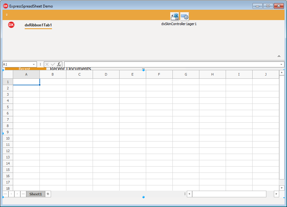 The Spreadsheet and Formula Bar Controls