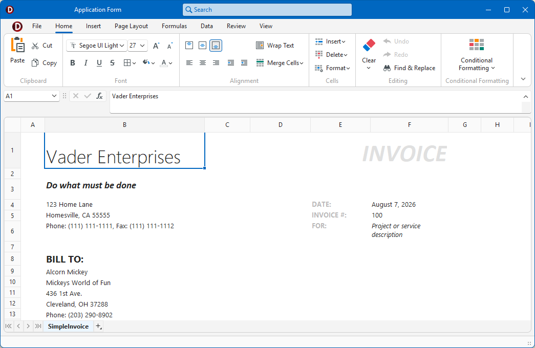 VCL Spreadsheet: Run and Test the Generated App