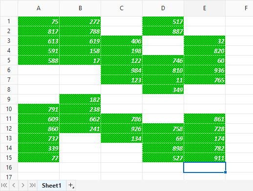 VCL Spreadsheet: A Custom Cell Style Applied to Populated Cells Only