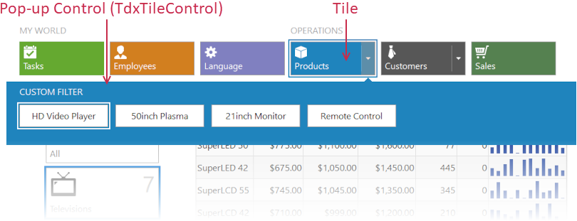 Tile Bar Control Example